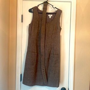 Ann Taylor Loft wool brown dress size 10 women.